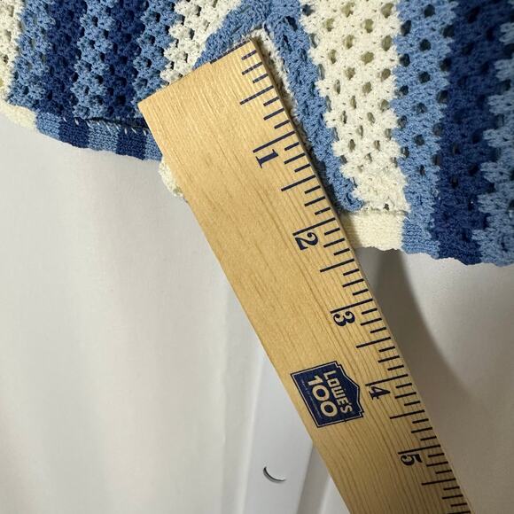 Solid & Striped Charlie Short Marina Blue Stripe Sz M Beach Pool CoverUp Coastal - Picture 8 of 8